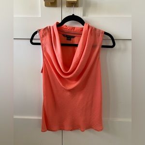 A|X Armani Exchange Flirty Zipper-Back Peach Top Size Medium